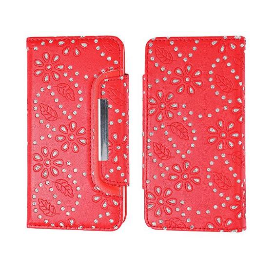 2-In-1 Shimmering Flowers Magnetic Leather Case for iPhone 11 Pro (5.8")
