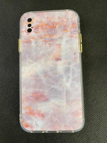 Coloured Glaze Marble Textured Case for iPhone X/XS (5.8"), Precise Hole