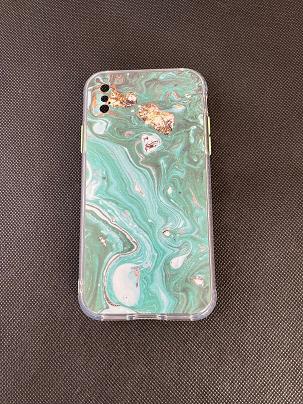 Coloured Glaze Marble Textured Case for iPhone X/XS (5.8"), Precise Hole