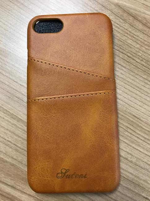 Cowhide Leather Case with Back Card Slots for iPhone 7/8/SE2 (2020) 4.7"