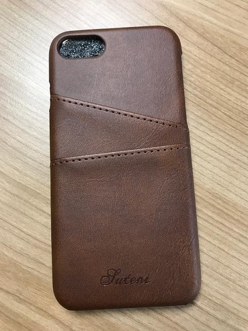 Cowhide Leather Case with Back Card Slots for iPhone 7/8/SE2 (2020) 4.7"