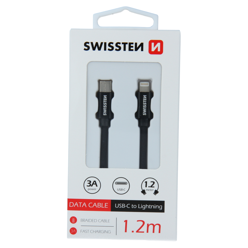 DATOV KABEL SWISSTEN TEXTILE USB-C / LIGHTNING 1,2 M ERN