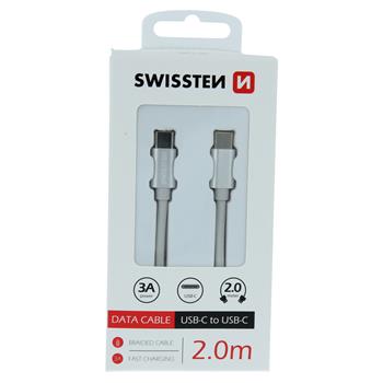 DATOV KABEL SWISSTEN TEXTILE USB-C / USB-C 2,0 M STBRN