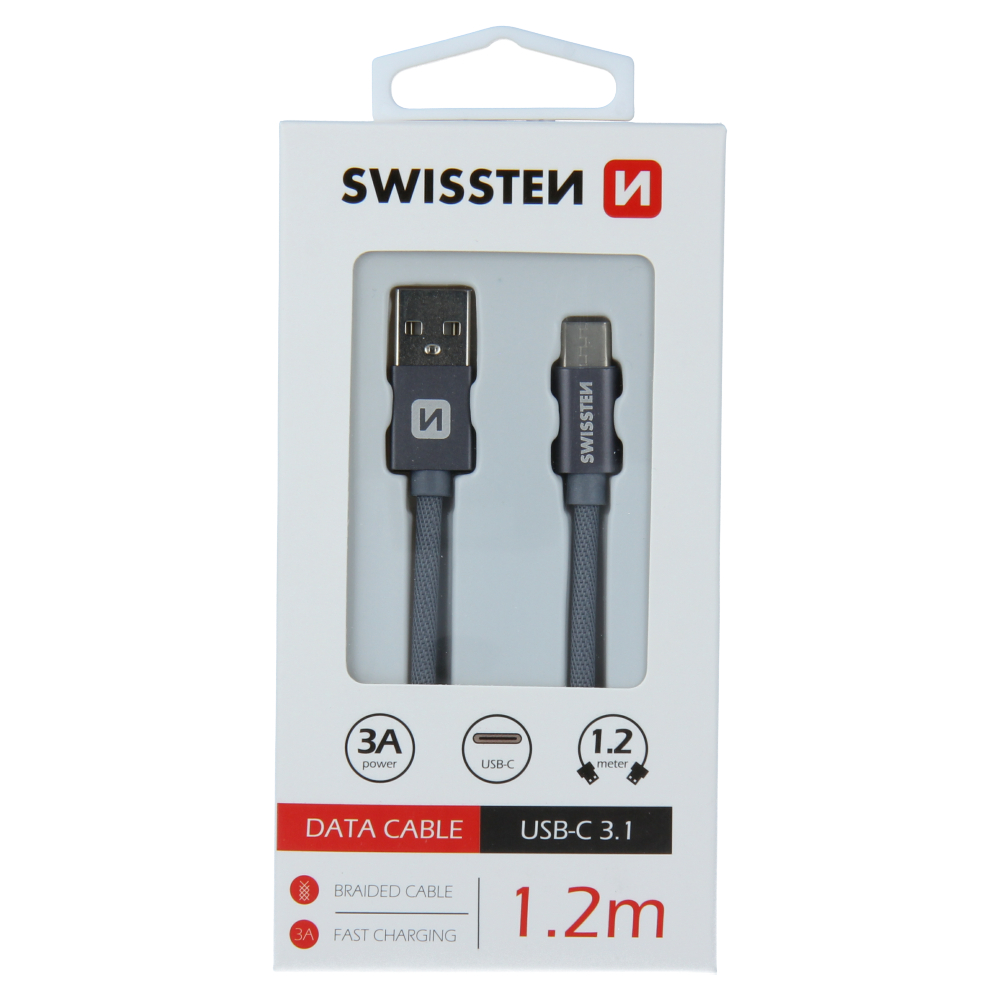 DATOV KABEL SWISSTEN TEXTILE USB / USB-C 1,2 M ED