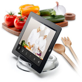 Drk do kuchyn CellularLine Cook Stand pro tablety a Apple iPad + 3x EasyPack