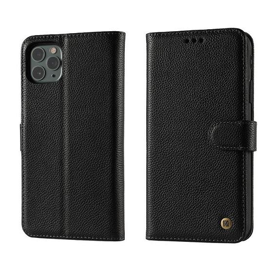Litchi Textured Cow Leather Anti-theft Brush Case for iPhone XR (6.1")