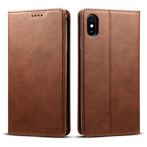Magnetic Closure Compact Leather Case for iPhone 11 Pro Max (6.5")