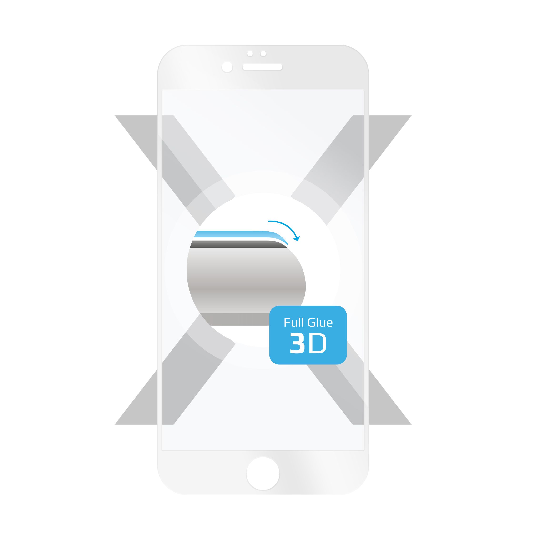 Ochrann tvrzen sklo FIXED 3D Full-Cover pro Apple iPhone 6/6S, s lepenm pes cel displej, bl