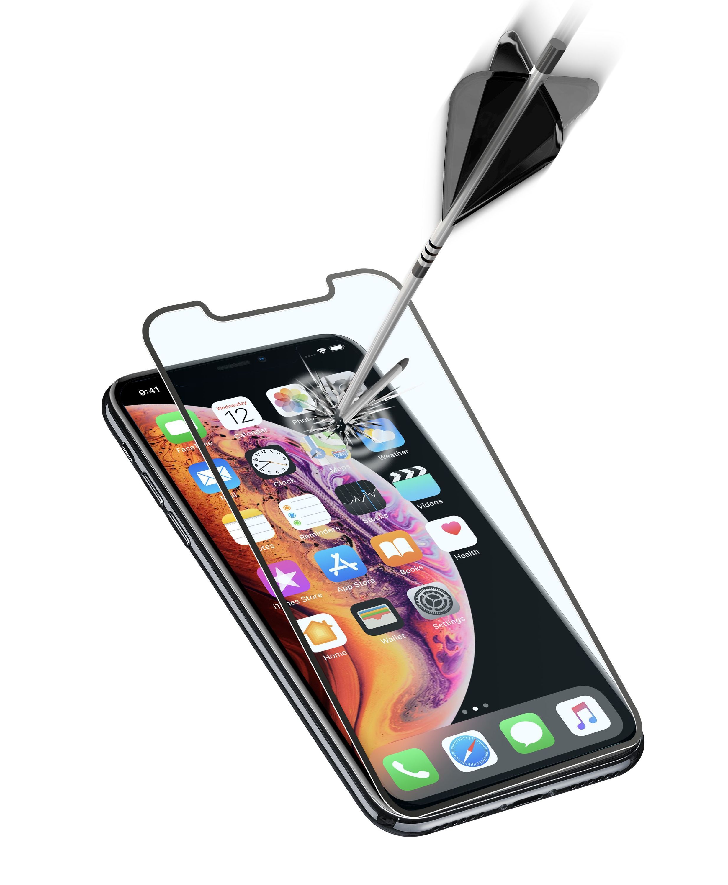 Ochrann tvrzen sklo pro cel displej Cellularline CAPSULE pro Apple iPhone XS Max/11 Pro Max, ern