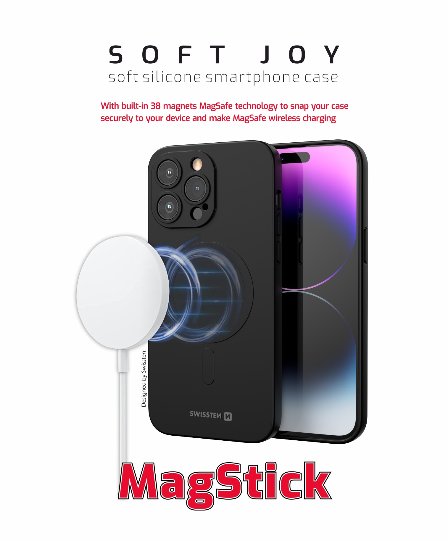 POUZDRO SWISSTEN SOFT JOY MagStick PRO APPLE IPHONE 16 BLACK