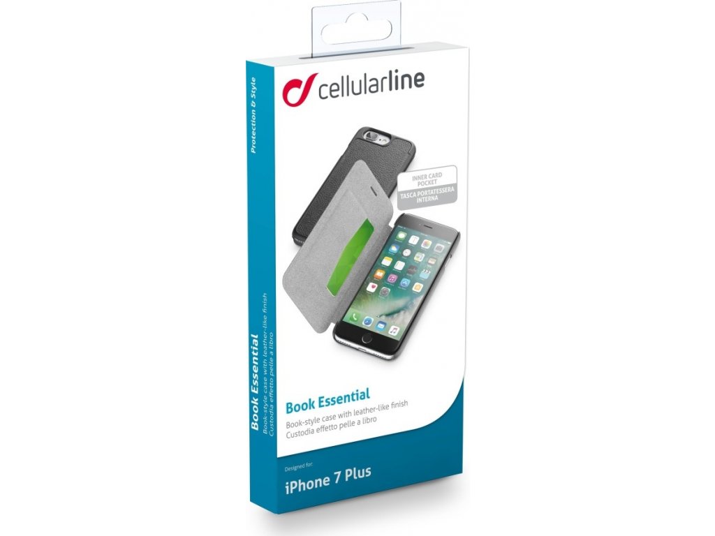 Pouzdro typu kniha CellularLine Book Essential pro Apple iPhone 7, ern