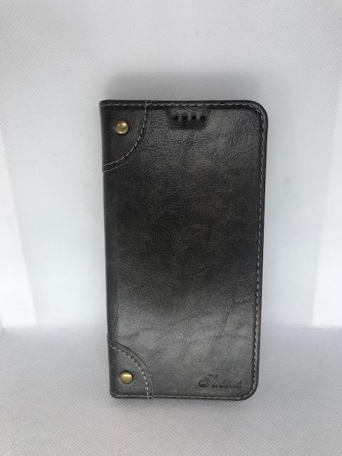 Retro Magnetic Closure Leather Case for iPhone 13 (6.1"), Black
