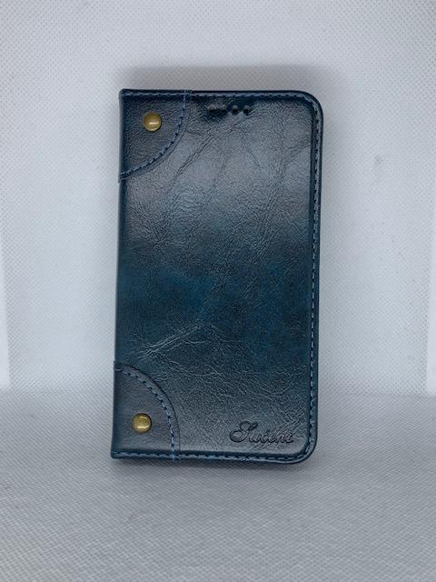 Retro Magnetic Closure Leather Case for iPhone 13 Mini (5.4"), Blue