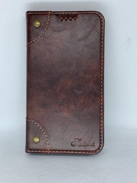 Retro Magnetic Closure Leather Case for iPhone 13 Mini (5.4"), Dark Brown