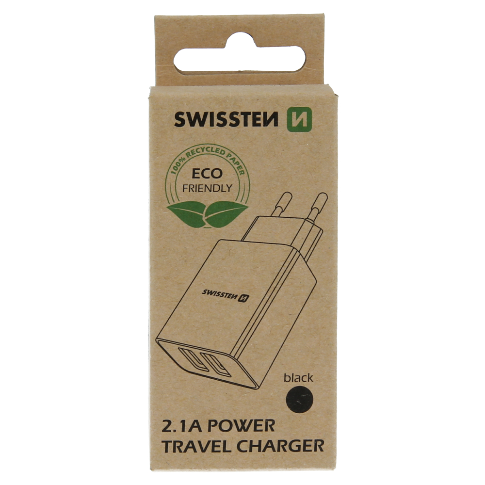 SWISSTEN S͍OV ADAPTR SMART IC 2x USB 2,1A POWER ERN (ECO BALEN)