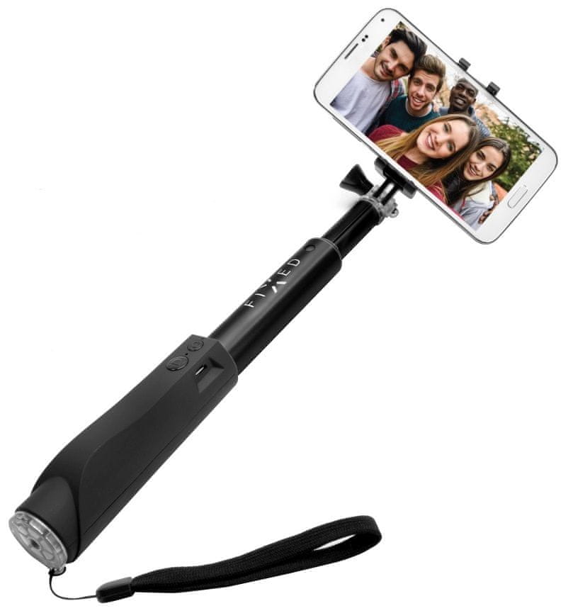 Teleskopick selfie stick FIXED v luxusnm hlinkovm proveden s BT spout, MODR