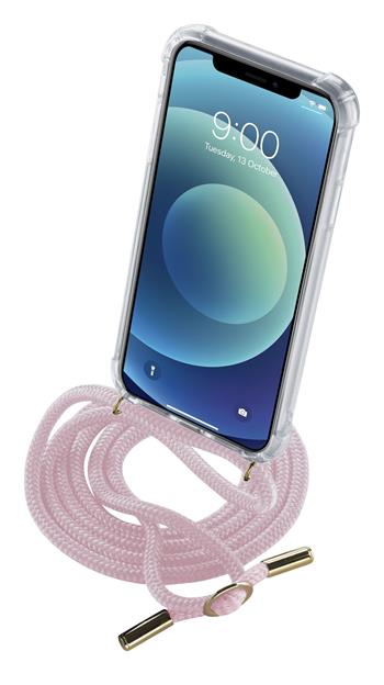 Transparentn zadn kryt Cellularline Neck-Case s rovou rkou na krk pro Apple iPhone 12 PRO MAX