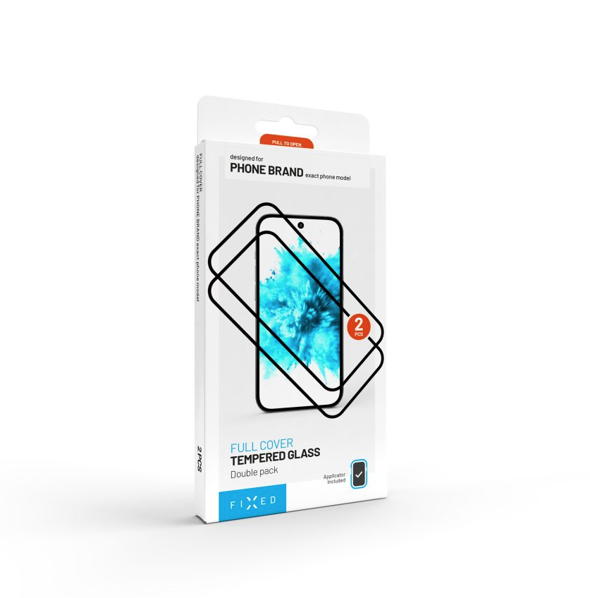 Tvrzen sklo FIXED Full-Cover s apliktorem pro Apple iPhone 17, 2ks, ern